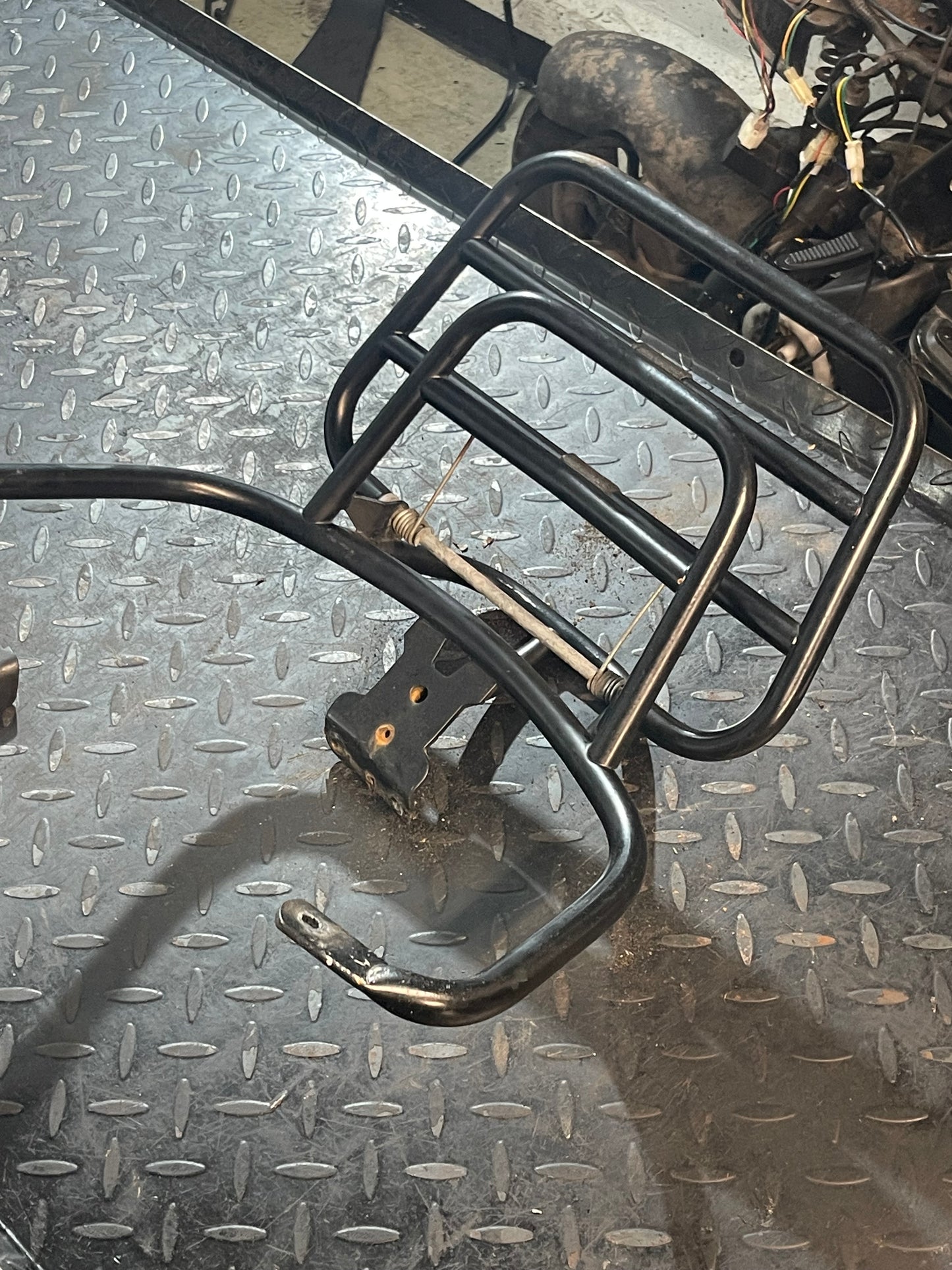 Vespa S / LX / LXV Achterdrager Glans Zwart (Vintage)